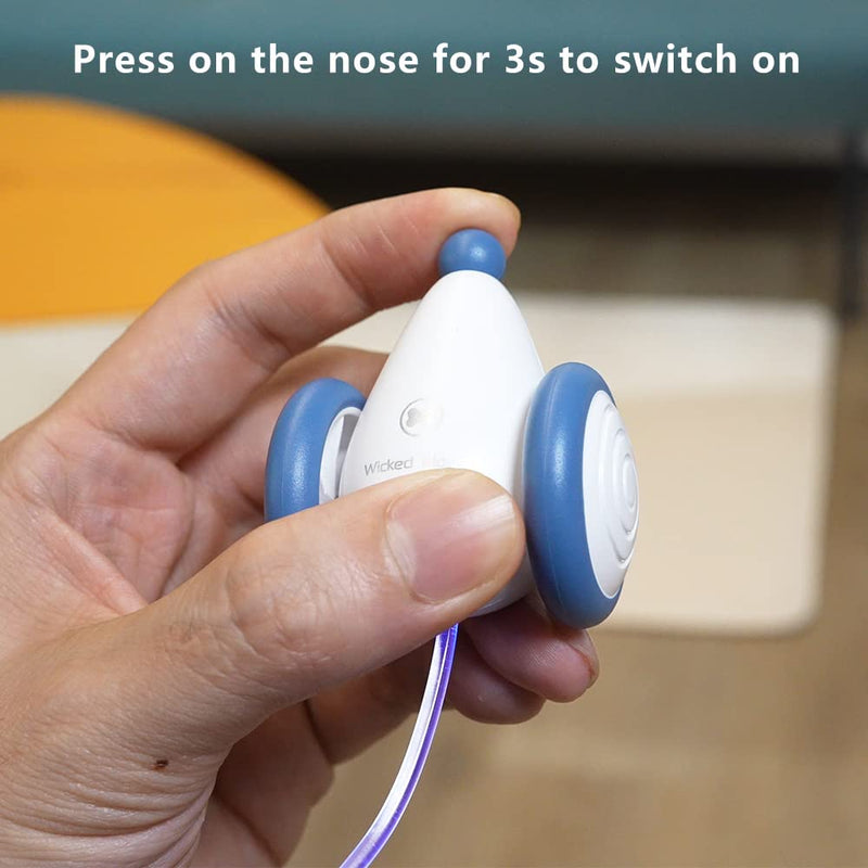 Cat toy electric toy mouse, toy mice for cats with light-up tail, interactive toy mouse with USB cable blue - PawsPlanet Australia