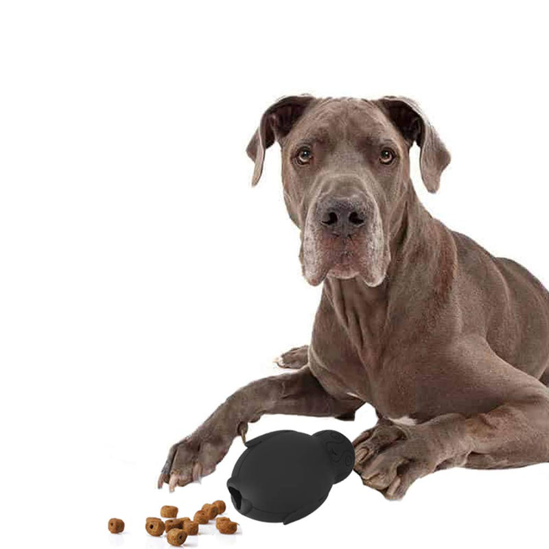 [Australia] - Penguin Durable Dog Chew Toys, Freezable Stuffable Puppy Treat Dispensing Chew Toys, Natural Rubber Interactive Puzzle Game Dog Toys for Small Medium Large dogs, Fun to Chase and Fetch, Beef Flavor Black 