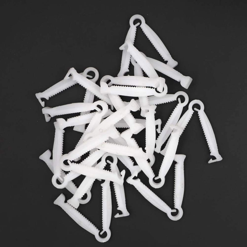 M.Z.A 10pcs Disposable Umbilical Cord Clip Pig Piglet Umbilical Navel Cord Clamp for Pet Animals Lamb Goat Puppy Whelping Kit(10, White) 10 - PawsPlanet Australia
