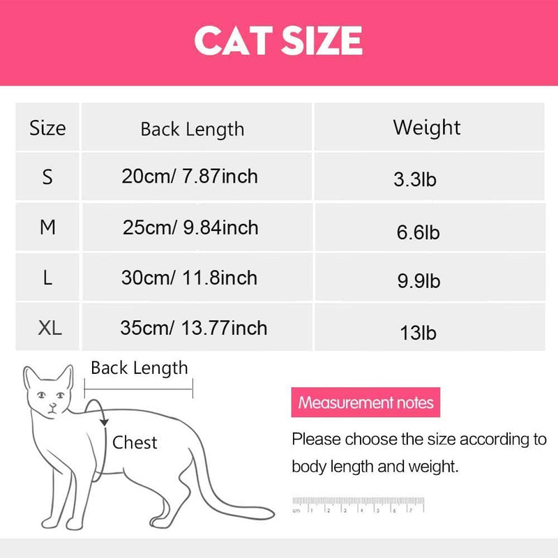 MeiAOBest Cat Professional Recovery Suit for Abdominal Wounds or Skin Diseases, After Surgery Wear, Pajama Suit, E-Collar Alternative for Cats Kitty Small Dogs (S, Green) S - PawsPlanet Australia