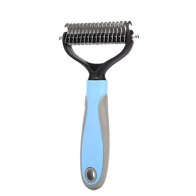 [Australia] - Pet Dematting Comb,16 Teeth Double Sided Undercoat Rake for Dogs & Cats for Easy Maths Tangles Removing 