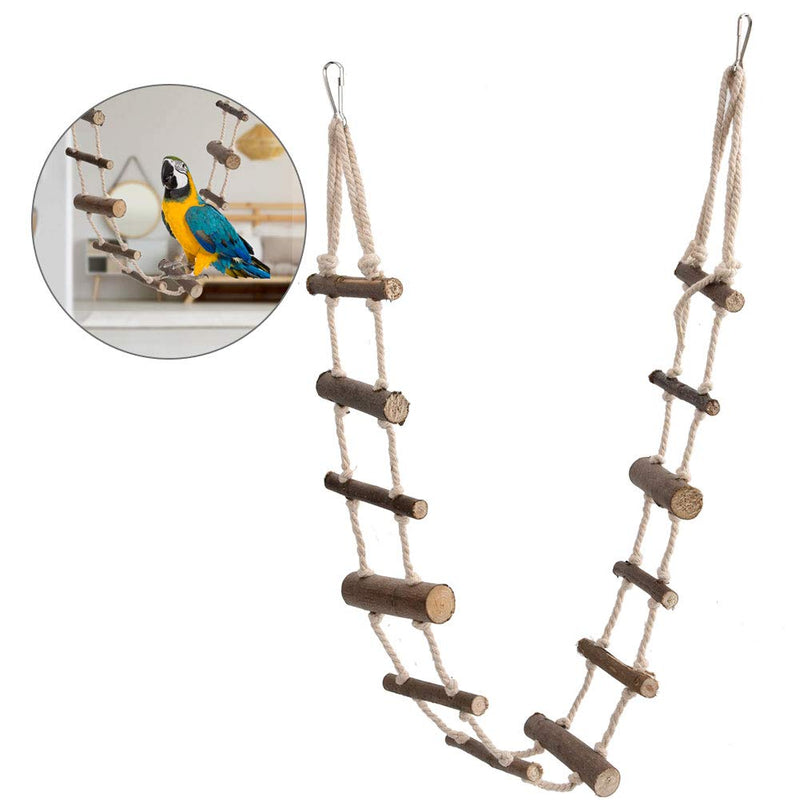 Goick Pet Rope Ladder-Pet Hamster Soft Long Rope Ladder Parrot Squirrel Suspension Bird Toy - PawsPlanet Australia