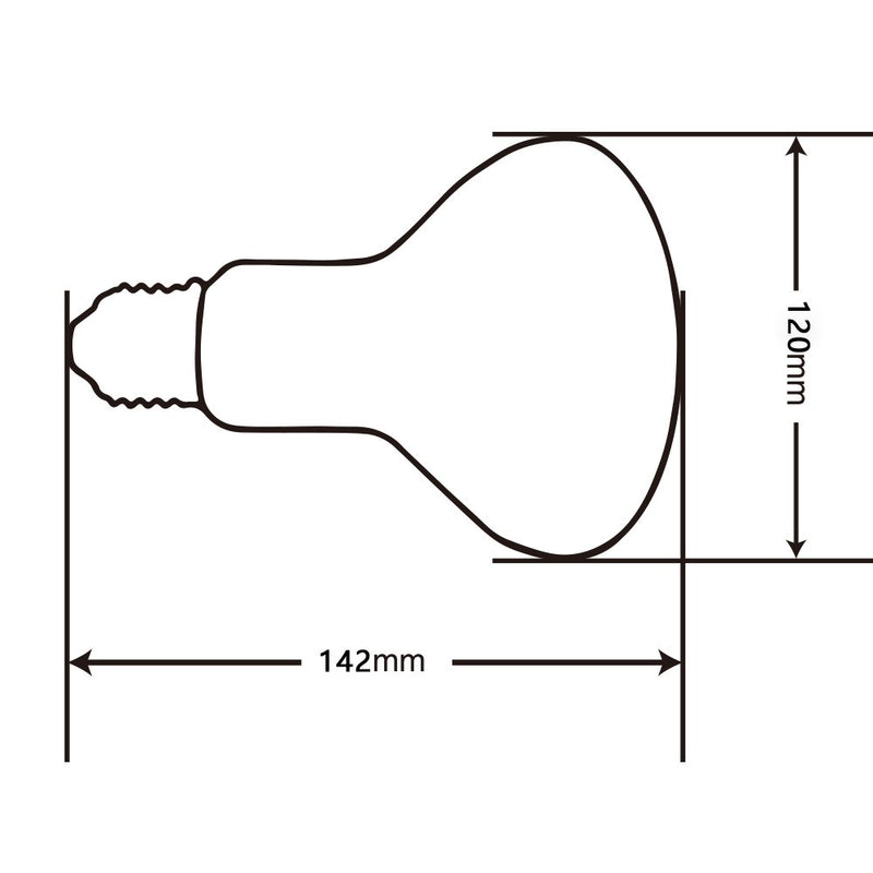 [Australia] - LUCKY HERP Reptile UVA UVB Mercury Vapor Bulb Lamp,Screw Thread,PAR 38,160 Watt,Coated 