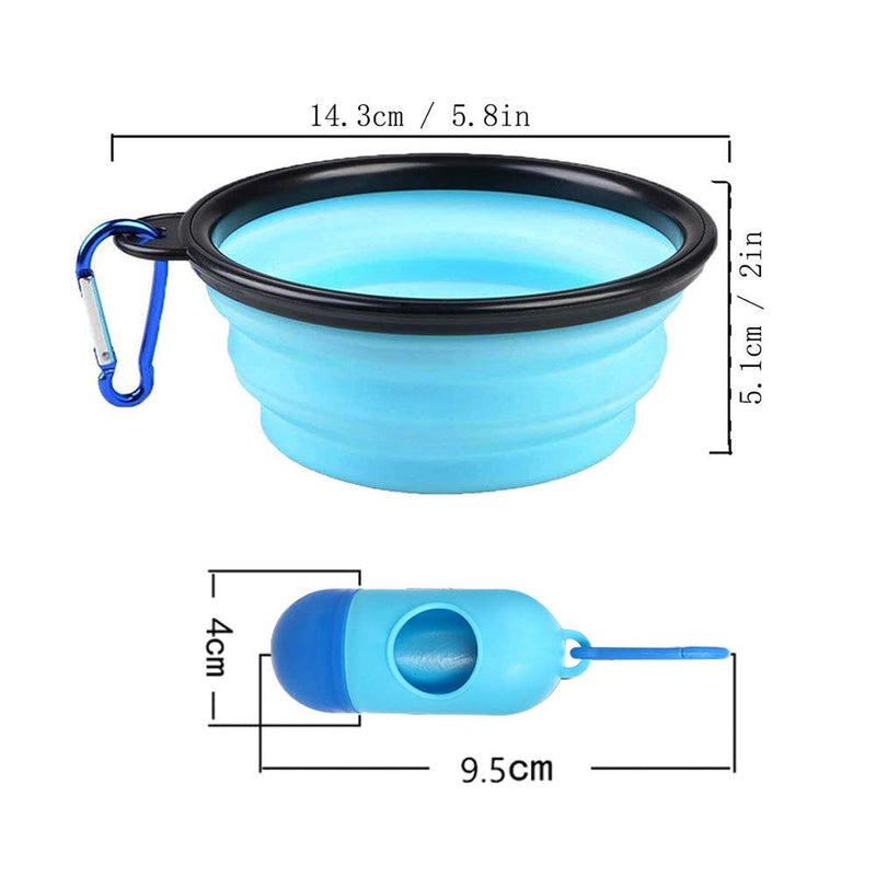 [Australia] - AGECASH A Collapsible Dog Bowl,Portable Dog Bowl, Travel Pet Bowl, Expandable for Cat Dog Water Bowls Food Feeding, 2 Pack Silicone Dog Bowl Small 