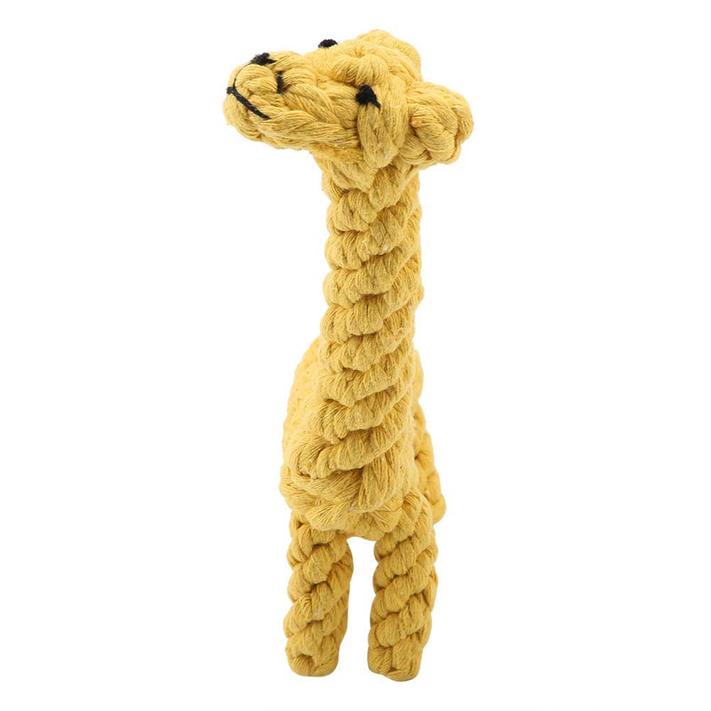 Dog Rope Toys Cute Dog Chew Toy Cotton Rope Bite Resistant Giraffe Design Pet Teeth Cleaning Gifts - PawsPlanet Australia