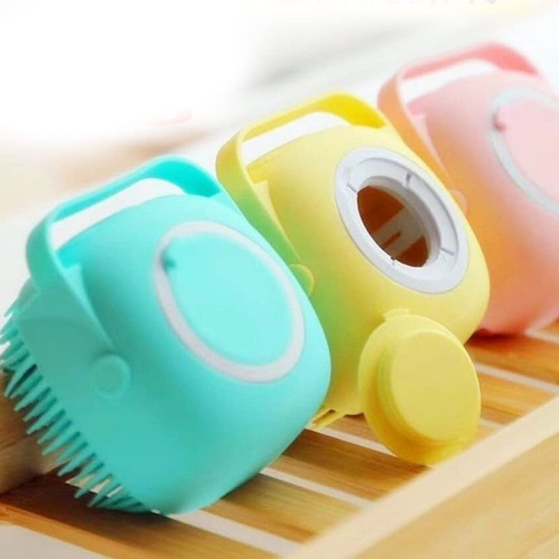 Combing beauty appliances, cleaning massage brush, cat bath brush, dog beauty brush, pet bath brush, soothing massage rubber comb, suitable for all kinds of pets. (SQUARE Pink) SQUARE Pink - PawsPlanet Australia