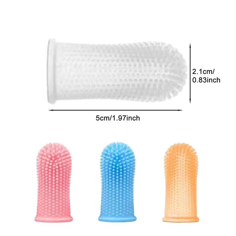 Pack of 8 Dog Toothbrushes, Silicone Dog Toothbrush, Finger Toothbrush, 360º Pets Teeth Cleaning Toothbrush for Dogs, Cats, Dental Care with Storage Box for Small, Medium and Large Dogs (4 Colors) - PawsPlanet Australia