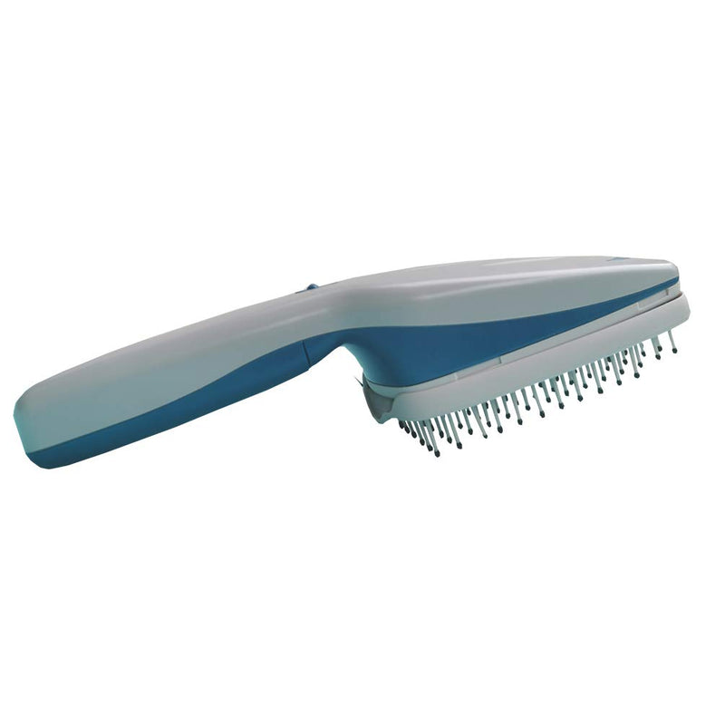 [Australia] - DotDotQ Ionic Pet Bath Brush for Dogs Grooming Cats Soft Tool for Sensitive Skin Removes Dander, Dirt, and Detangles Deshedding Comb Blue 