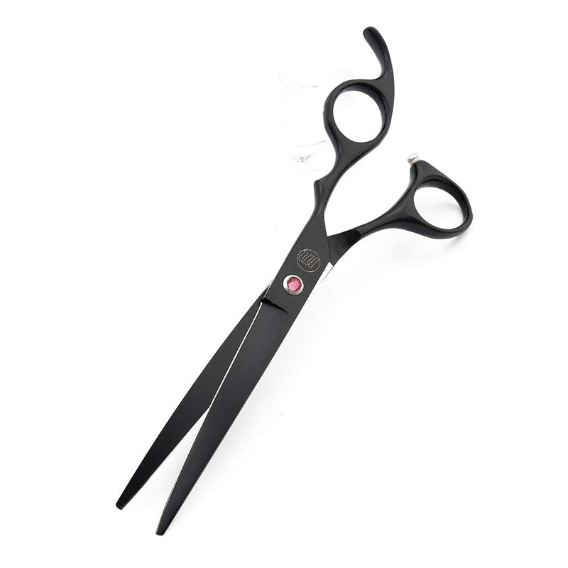 Moontay Professional 7.0/8.0 inches Dog Grooming Scissors Set, 4-Pieces Straight, Upward Curved, Downward Curved, Thinning/Blending Shears for Dog, Cat and Pets, JP Stainless Steel 7 Inch (Pack of 4) Black - PawsPlanet Australia