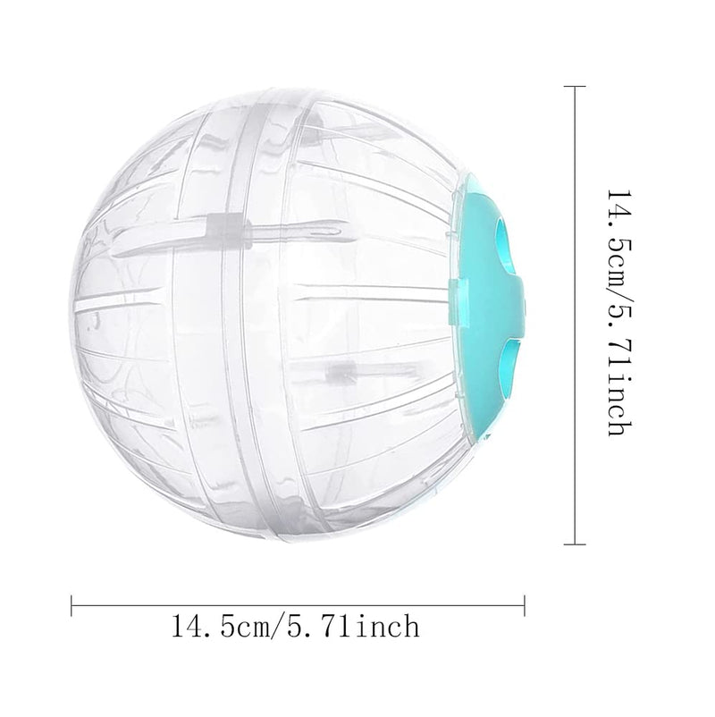 JVHLOV 14.5cm/5.71inch Quiet Hamster Toy Transparent, Hamster Run Ball, Running Ball for Hamsters & Mice, Rodent Toy for Running, Plastic - PawsPlanet Australia