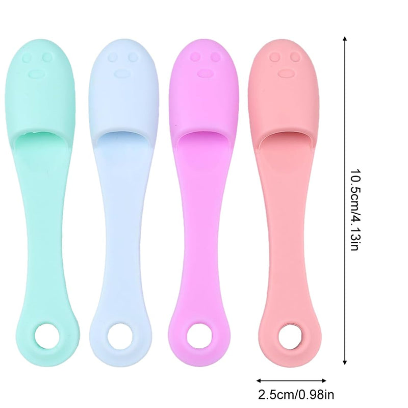 WRIRKN Pack of 4 dog toothbrushes, silica gel toothbrush, dog toothbrush for small dogs, toothbrush for dogs, finger toothbrush - PawsPlanet Australia