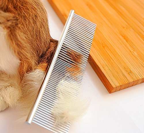 lansue Set of 2 Stainless Steel Dog Cat Pet Grooming Comb,7-1/2-Inch - PawsPlanet Australia