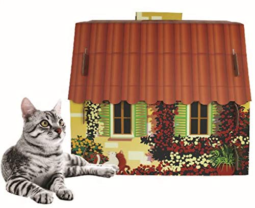 [Australia] - ACC Mediterrean Villa Cat House & Scratcher w/Catnip 