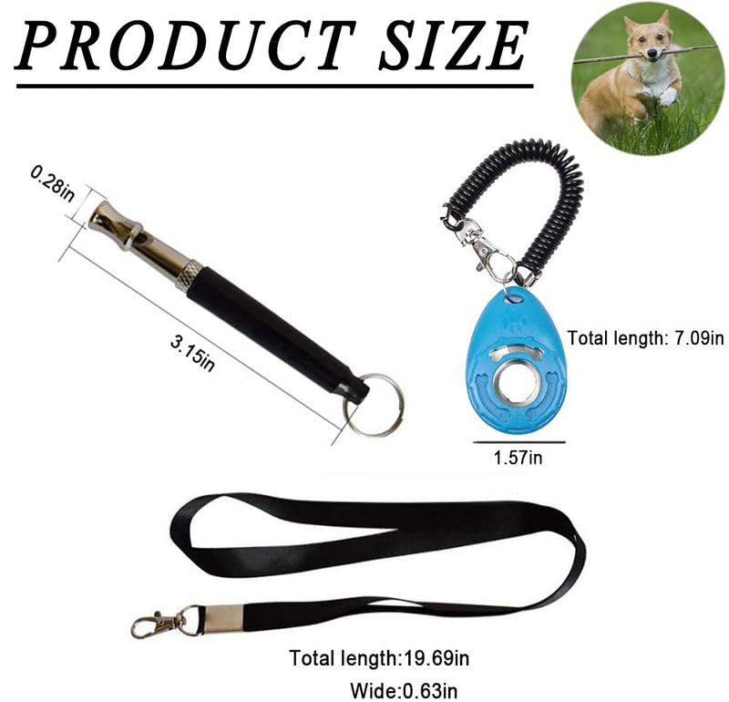 Dog Training Whistle with Lanyard, Adjustable Pitch Ultrasonic Dog Whistle with Lanyard for Dog Recall Repel Silent Training Bark Control, Complete Pet Training Kit, 3Pcs - PawsPlanet Australia