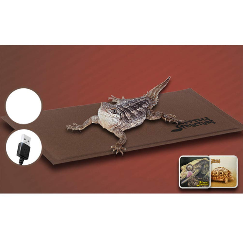 Balacoo USB Reptile Under Tank Heating Pad Heating Pad Warmer Heater Mat for Turtle Lizard (Coffee) S - PawsPlanet Australia