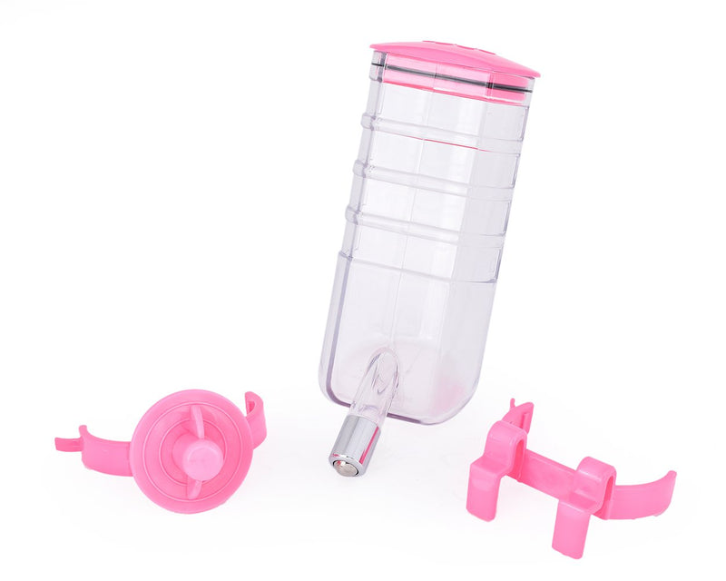 ds. distinctive style Rabbit Water Bottle No Drip 350ml/12oz Dog Crate Water Dispenser Hanging Pet Cage Water Bottles for Puppies Bunny Guinea Pigs - Pink - PawsPlanet Australia