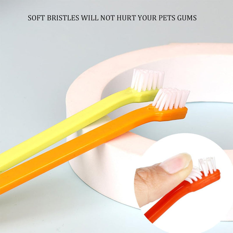 PLKSEI Pack of 6 dog toothbrushes, dog toothbrushes, dog toothbrushes for small dogs, toothbrushes for dogs with double-headed toothbrushes for cats, for dental care for pets - PawsPlanet Australia