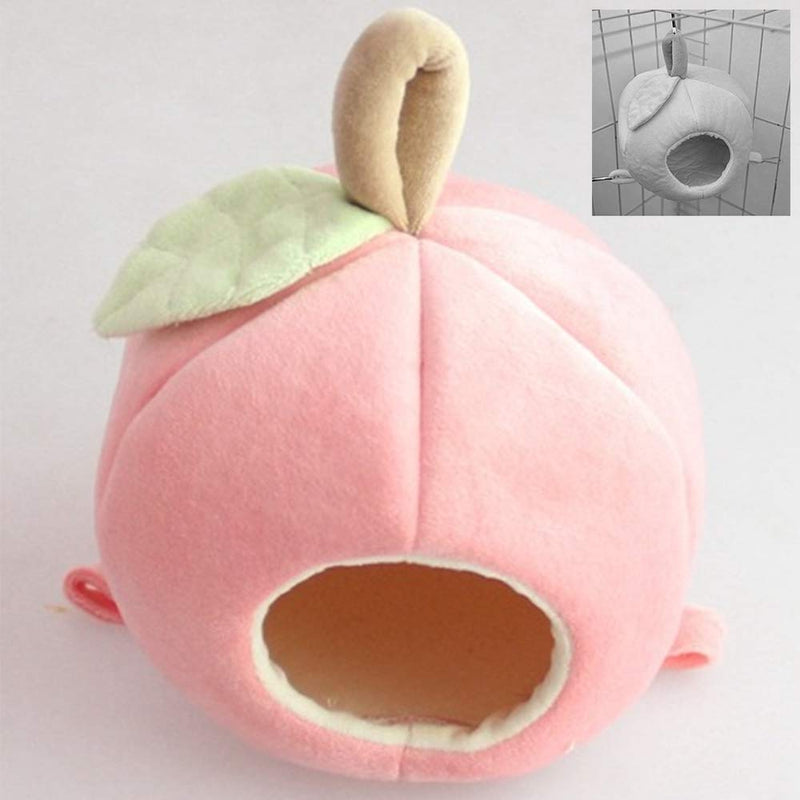 [Australia] - ANIAC Pet Winter Hanging Fruit House Hammock Warm Bed Nest Accessories for Hamster Guinea Pig Hedgehog Chinchilla Hamster Hedgehog Chinchilla and Small Animals Pink 