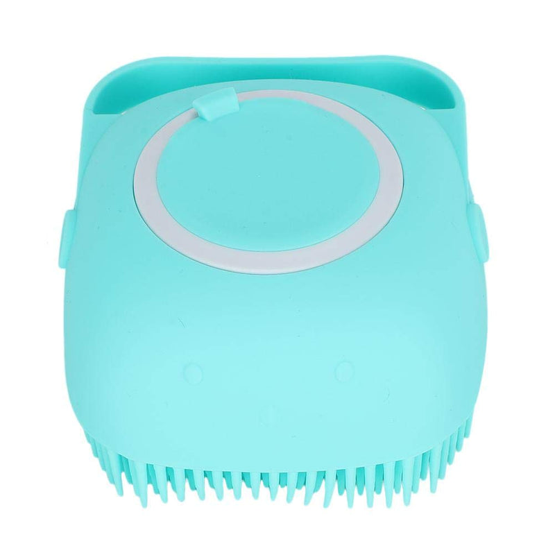 1pc Pet Grooming Brush Soft Dog Cat Massage Brush with Shampoo Container Dog Cat Shower Grooming Brush for Dogs and Cats with Short or Long Hair (Blue) - PawsPlanet Australia