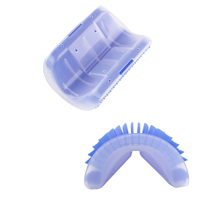 [Australia] - Homiego Cat Self Groomer with Catnip, Cat Corner Massage Brush Grooming Comb Toy Tool for Cats with Long & Short Fur (Blue) 