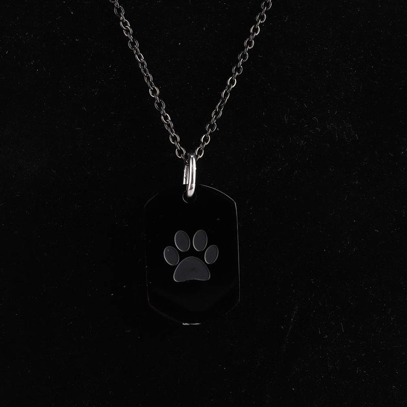 Pssopp Urn Necklace for Ashes Dog Cat Pets Ashes Footprint Pattern Memorial Jewelry Cremation Urn Necklace Dog Ashes Keepsake Locket for Women Girls - PawsPlanet Australia