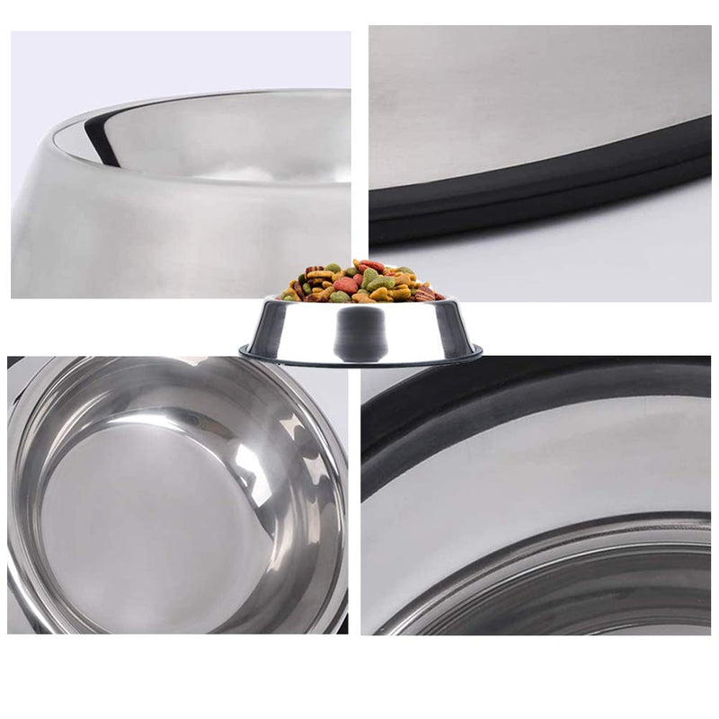 BESTZY 3pcs Stainless Steel Dog Bowl（2X22cm+1X15cm）Medium small pet bowl - PawsPlanet Australia