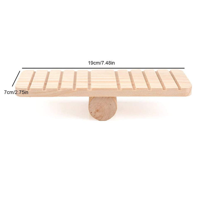 Jixista Hamster Seesaw Hamster Toys Wooden Seesaw Fun Play Toy Small Pet Natural Wooden Seesaw Bridge Exercise Small Animal Cage Hamster Toys Exercise Play Toys Chew Toys Accessories - PawsPlanet Australia