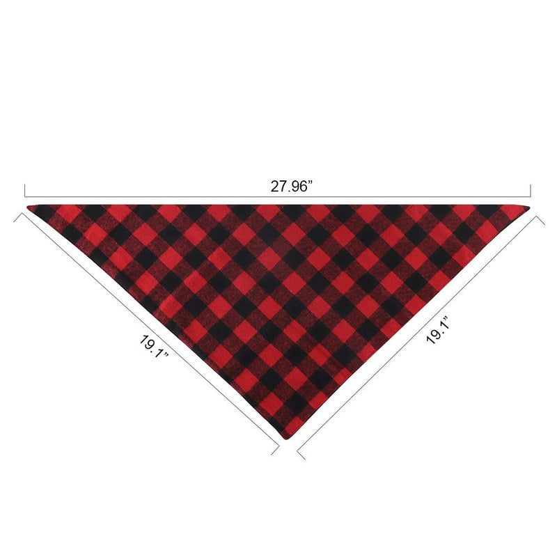 Powboro Pet Dog Bandana Scarf Pack Triangle Bibs,Washable Dog Reversible Christmas Plaid Kerchief 3Pcs/Set Accessories for Small to Medium Dogs Cats Pets (M) M - PawsPlanet Australia