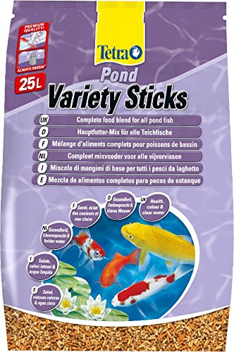 Tetra Pond Variety Sticks Fish Food, Mix of Three Different Food Sticks for All Pond Fish, 25 Litre - PawsPlanet Australia