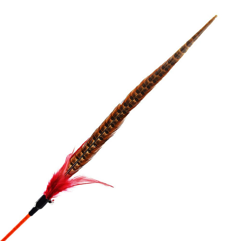 [Australia] - CatYou 3PCS Cat Feather Toys with Bell, 24.2" Long Cat Feather Interactive Sticks 