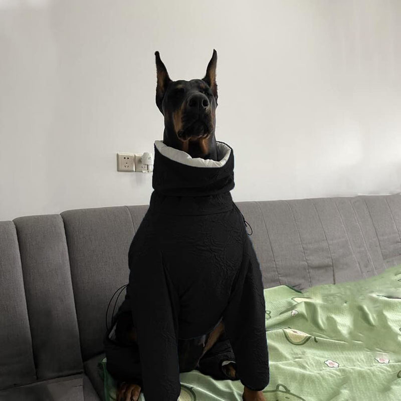 Winter Dog Coat Dog Cold Weather Coats Pet Dog Clothes Windproof Dog Sweater Warm Fleece Padded Winter Dogs Cats Puppy Small Medium Large Black S - PawsPlanet Australia