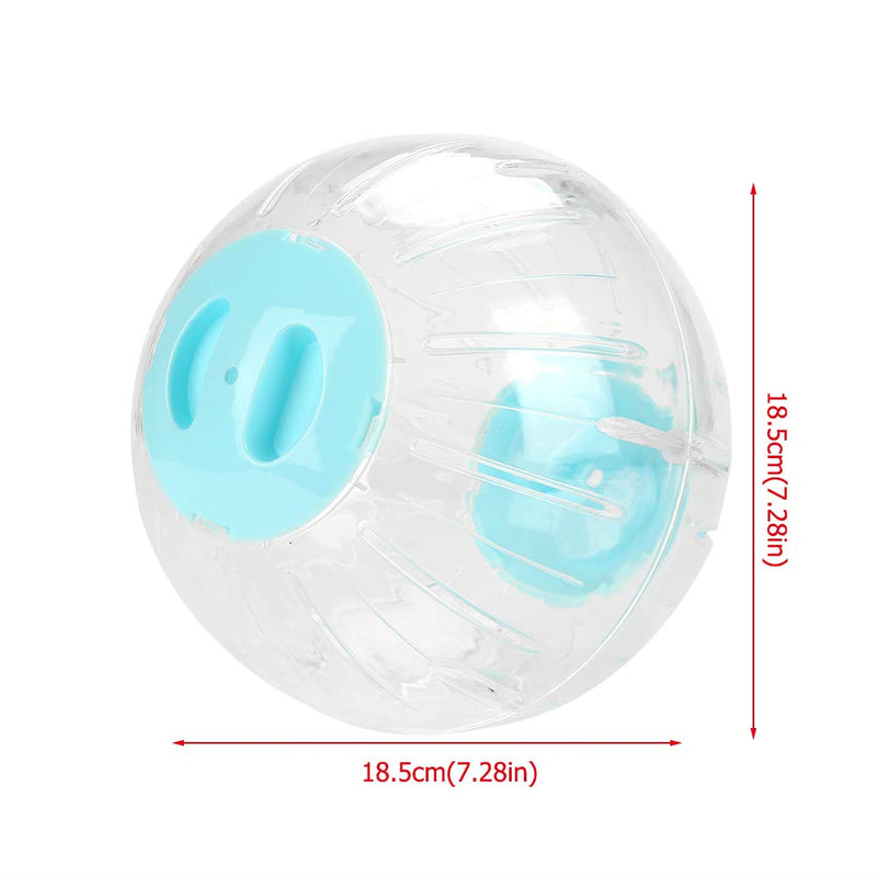 18.5 cm Hamster Exercise Ball, Transparent Hamster Ball, Plastic Hamster Running Ball Exercise Ball Gerbil Exercise Running Ball Small Animals Special Toy Ball Cage Accessories (Blue) 18.5 cm Blue - PawsPlanet Australia