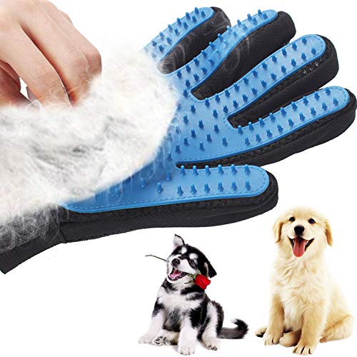 M&S Pet Hair Remover Glove - Gentle Deshedding Brush Glove Hair Remover Brush for Dogs,Cats with Long & Short Fur- Perfect for Dogs & Cats with Long & Short Fur - 1 Pair (Right-Hand), PGCG-2 - PawsPlanet Australia