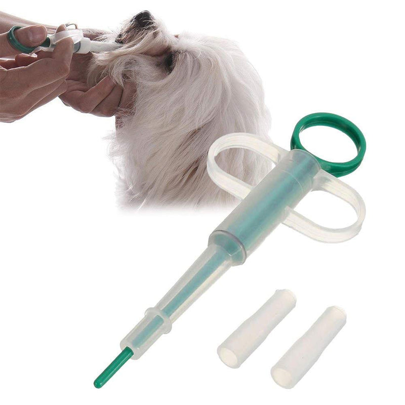 Pet Pill Feeder Safety Dog Cat Tablets Feeder Pill Pusher Pill Gun Pill Popper Soft Silicon Tips Feeding Syringe Plunger Capsules Liquid Medicine Nursing Feeding Tool Dispenser For Small Animal Green - PawsPlanet Australia