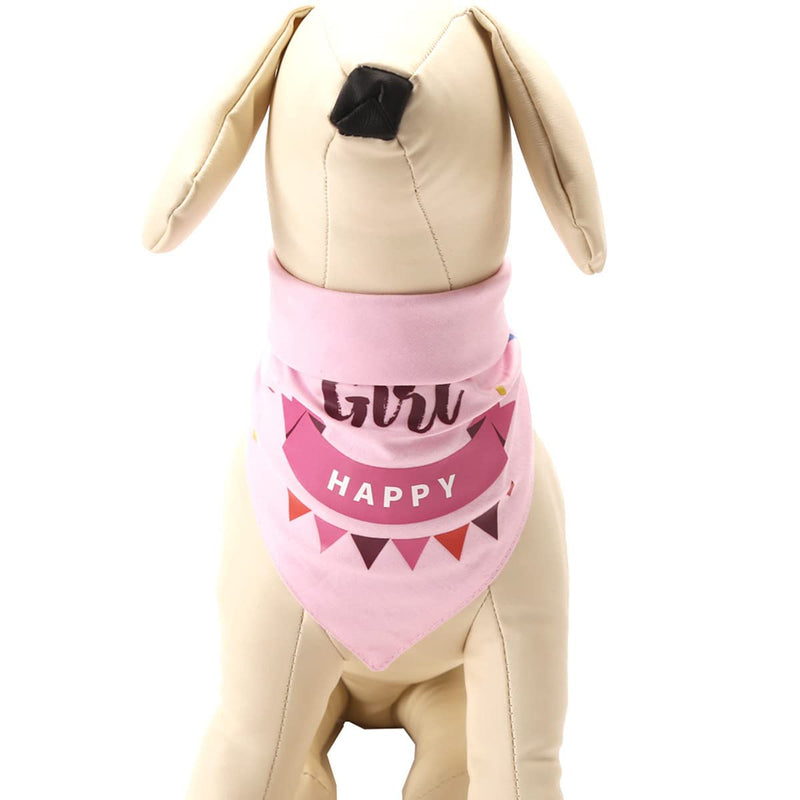 2 Pcs Dog Birthday Bandana Girl Dog Birthday Party Hat Cotton Dog Scarf Dog Birthday Outfit for Dog Cat - PawsPlanet Australia