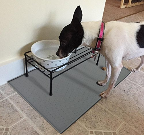 ONME Dog Cat Feeding Mat, Silicone Waterproof Pet Food Mat, Dog Cat Food Mat, Non Slip Dog Cat Bowl Placemat Large - PawsPlanet Australia