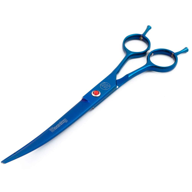 Moontay Grooming Scissors Dog Scissors Professional Dog Grooming Scissors Set Dog Scissors Pet Grooming Scissors with Curved/Straight/Chunker/Thinning Scissors Blue - PawsPlanet Australia
