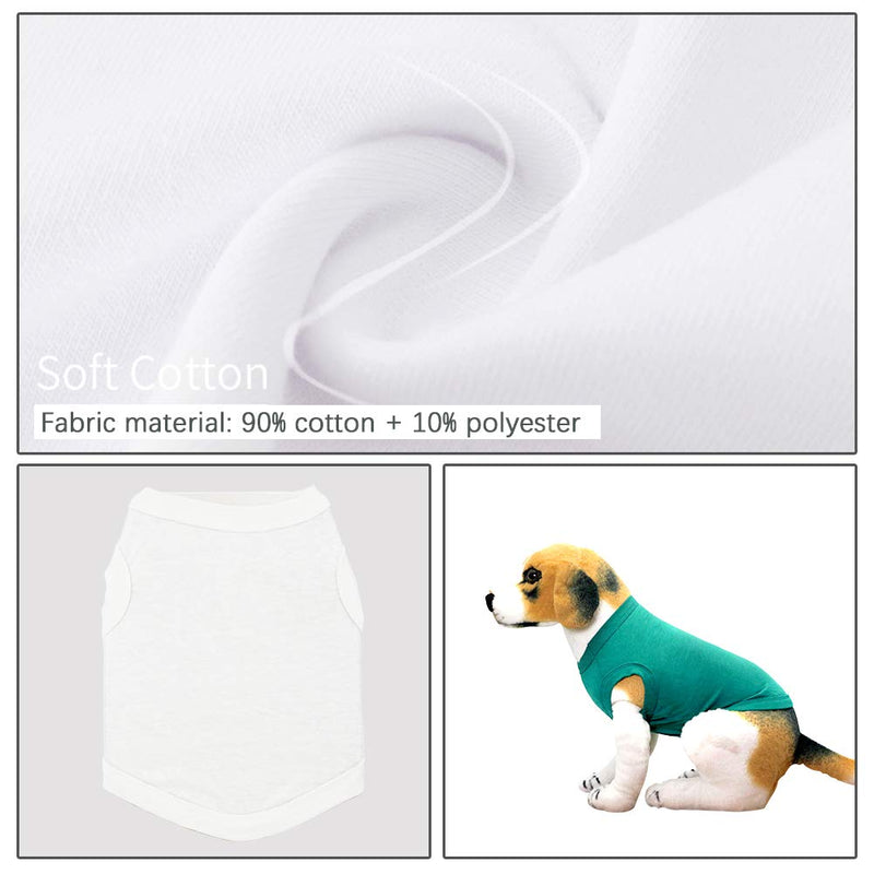 [Australia] - YAODHAOD Solid Color Dog T-Shirts Clothes, Cotton Shirts Soft and Breathable, Dog Shirts Apparel Fit for Small Extra Small Medium Dog Cat 4pcs XL 
