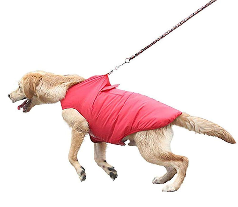 Morezi Winter Waterproof Dog Vest Coats Fleece Dog Jackets,Warm Reversible Outwear for Small Medium Large Dogs Cats - Red - L - PawsPlanet Australia