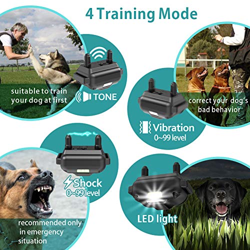 [Australia] - Ace Teah Dog Shock Collar with Remote, Dog Training Collar for Large 2 Dogs 