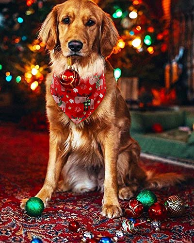 [Australia] - BoomBone 2 Pack Christmas Bandana for Dogs,Triangle Bibs Pet Scarf for Dogs S 