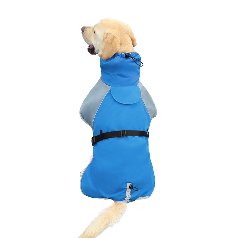 NAMSAN Dog Raincoat Waterproof Dog Rain Jacket Winter Dog Coat Adjustable Dog Jacket with Reflective Strips Suitable for Medium and Large Dogs - 5XL - PawsPlanet Australia