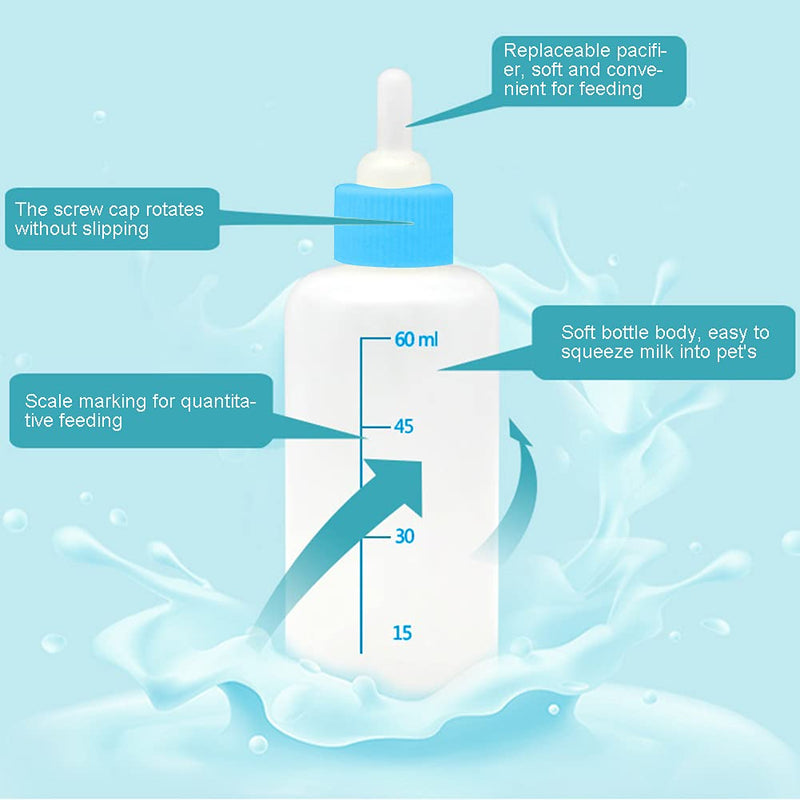 22 Pack Newborn Pet Feeder,Puppy,Cat,Kitten Feeding Bottle Kit with Syringe-s,Feeding Nursing Bottle Nipple for Small Mammals Neonates Week Old Newborn Animal - PawsPlanet Australia