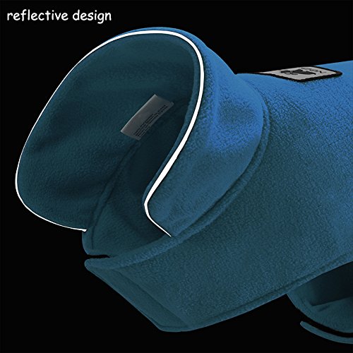 [Australia] - Creation Core Windproof Plush with Sport Vest Dog Clothes Night Reflective Jacket Pet Keep Warm Jacket No Pull No Choke Design Eco-Friendly for Small and Large Big Dog S Blue 