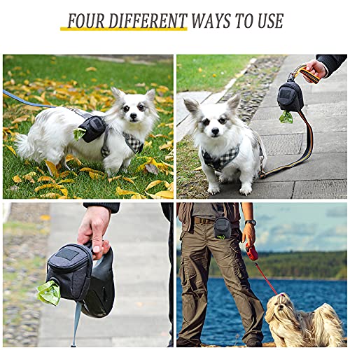 Dog Poop Bag Holder for Any Dog Leash and Poop Bags, Waste Bag Dispenser, Dog Poop Bag Dispenser with 1 Free Durable Wheels & Metal Hook Can Be Seen as a Dog Treat Bag (Gray) Gray - PawsPlanet Australia