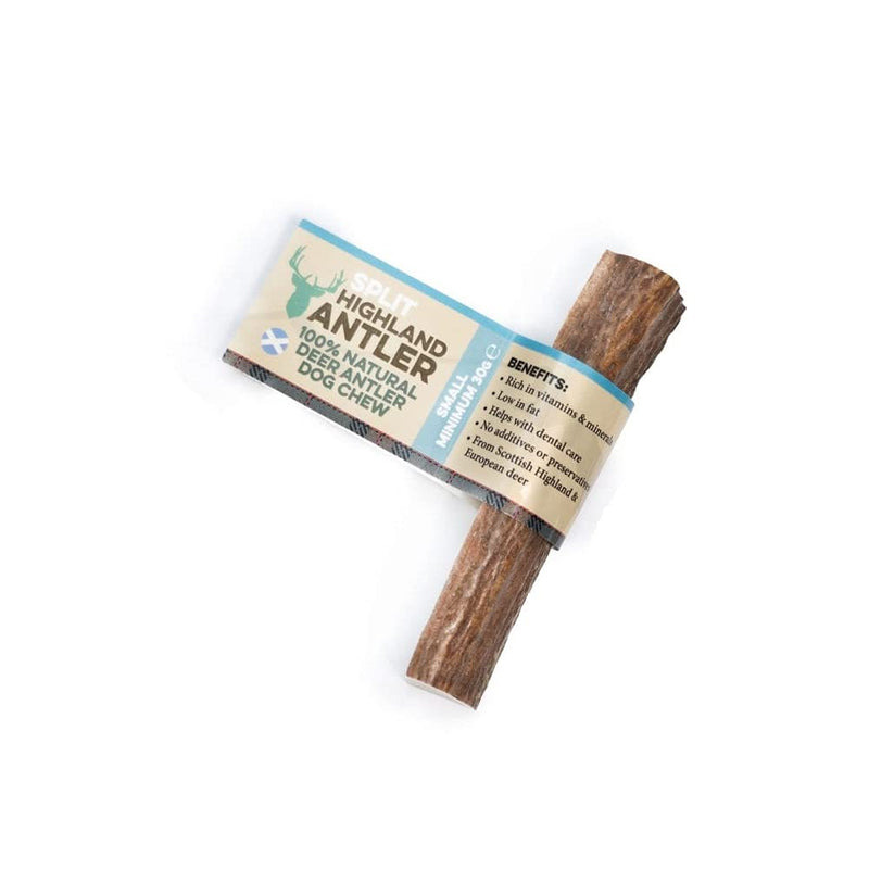 Antos 100% Natural SPLIT Antler Dog Chews The Hypo-Allergenic Dog Chew Like Stagbar (Weight - Small 30 - 50g), Size and label May Vary Weight - Small 30 - 50g - PawsPlanet Australia
