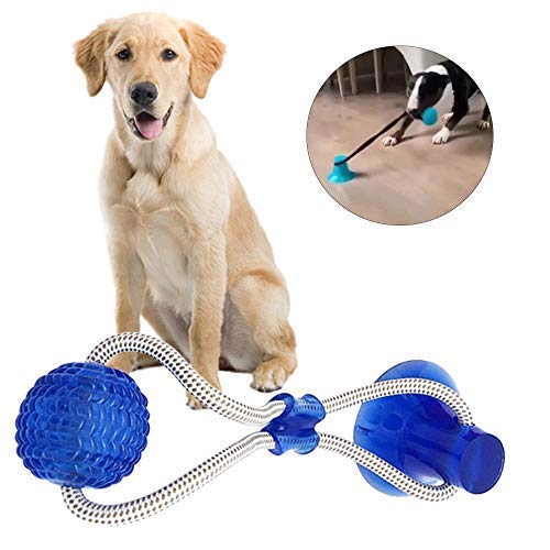 INTVN Multifunction Pet Molar Bite Toy, Dog Bite Toy, Pet Chew Ball Toy with Suction Cup, Multifunction Pet Molar Bite Toy for Molar, Teeth Cleaning, Play - PawsPlanet Australia