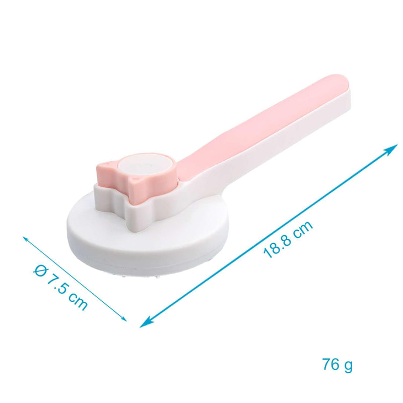 INTIRILIFE Cat Brush Dog Brush in Pink - White - 18.8 x 7.5 x 5 cm - Pet Fur Brush with Push Button for Removing Hair Self-Cleaning Pink - White - PawsPlanet Australia