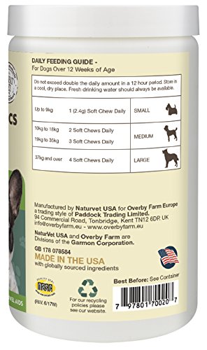 Overby Farm Advanced Digestive Probiotics Soft Chews for Dogs, 60-Piece, 144 g 60 Pieces - PawsPlanet Australia