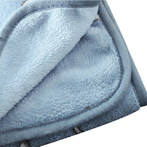 [Australia] - Creation Core Adorable Cartoon Pet Blanket Super Soft Fleece Cat Dog Blanket Mat 29.9" x 37.8", Bull Terrier Blue 